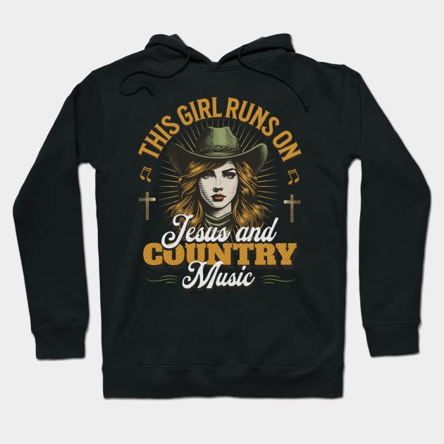 This Girl Runs on Jesus & Country Music Tee | Christian Faith & Country Music Lover Hoodie by JJDezigns